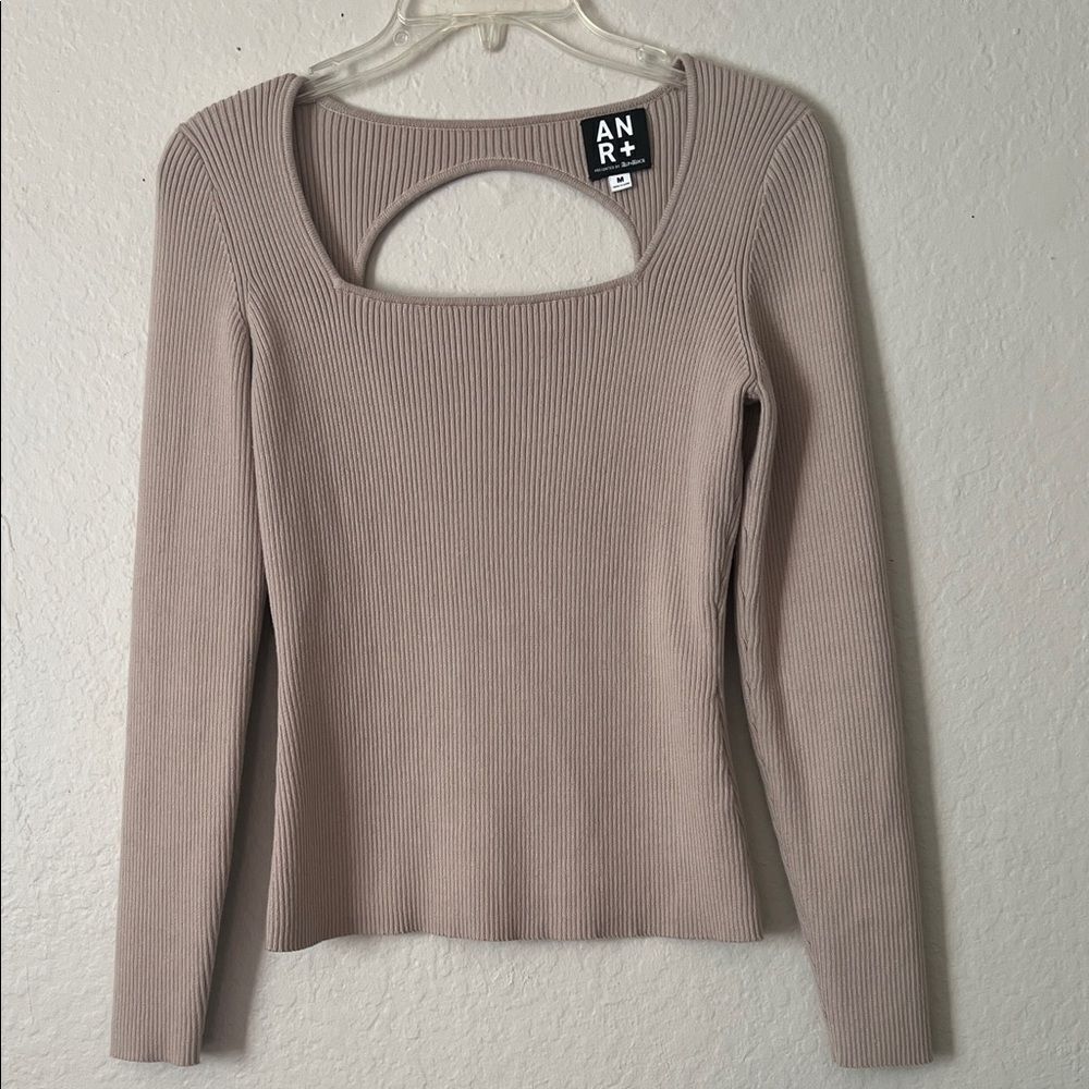 Alp N Rock The JoelleTop Fitted Ribbed Sweater with Cutout in Back in Size M